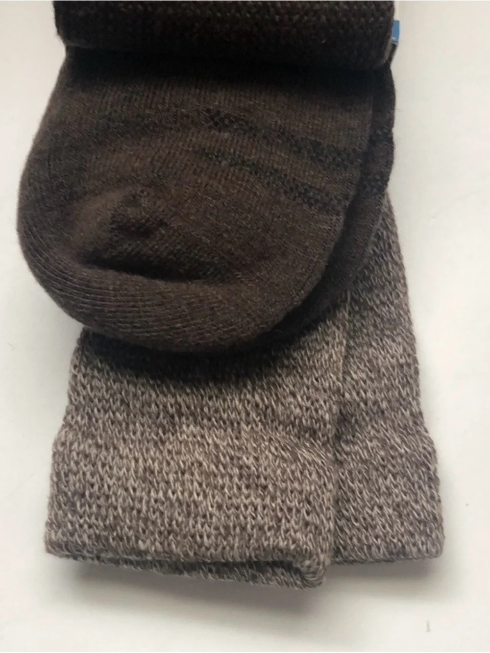 New Doctor's Choice Socks Men’s 2-Pack Brown Diabetic Wool Crew Casual Socks